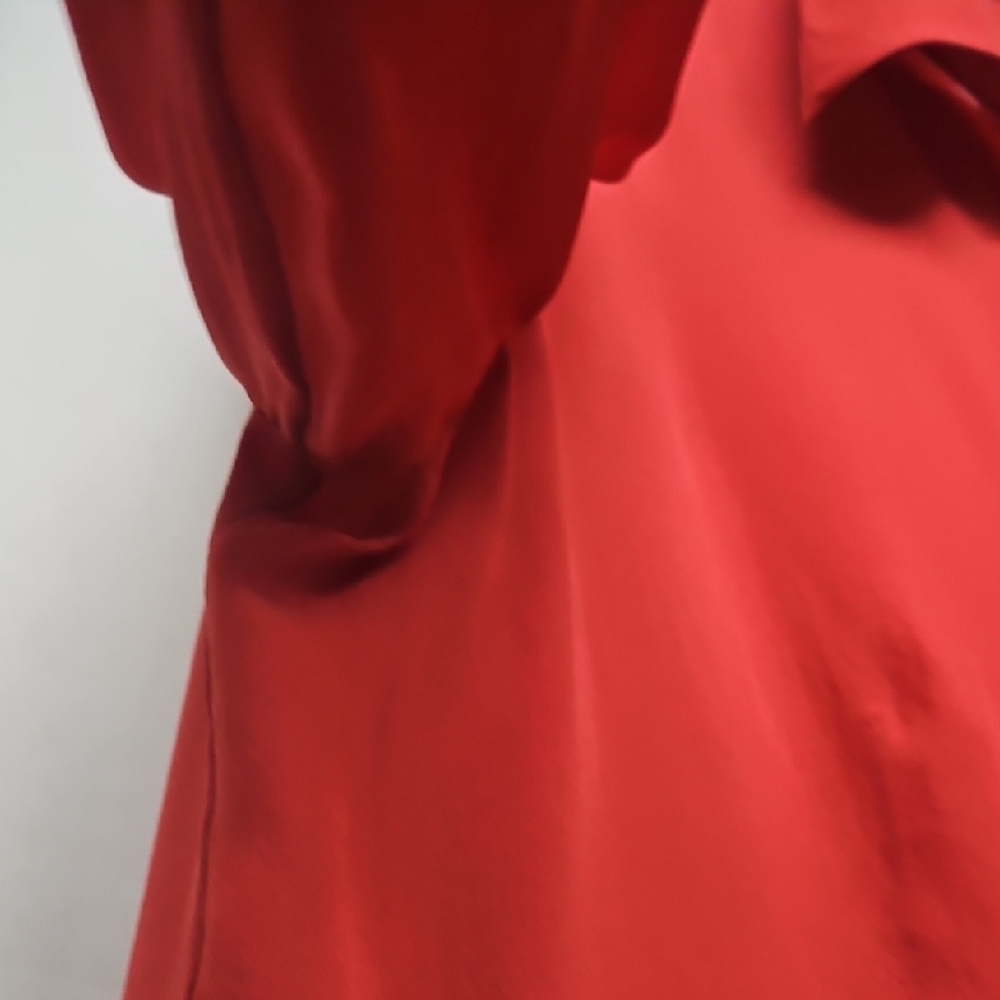 VINTAGE Saville for Nordstrom Red 100% Silk Button-Down Blouse - Size 18 - Picture 7 of 11